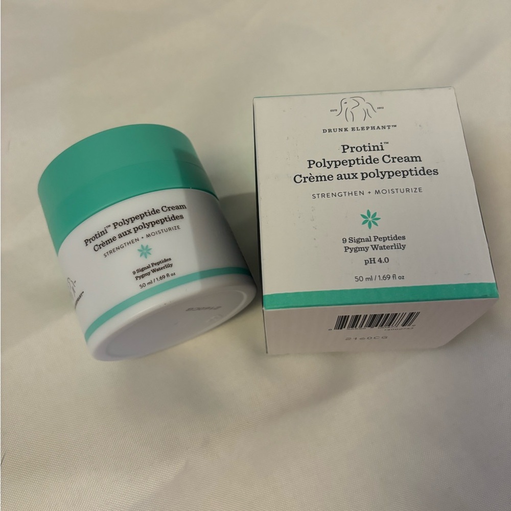 Drunk Elephant Protini Polypeptide Cream - White and Teal Packaging